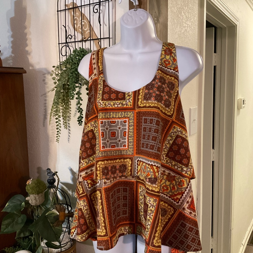 Judith March Multicolor Patchwork Camisole - image 1